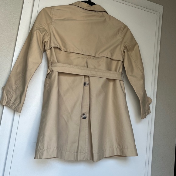 Zara Tan Kids Trench Coat with Belt pit 16 length 25 - Picture 2 of 8